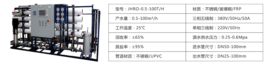 反滲透凈水設備參數表 反滲透凈水設備參數表