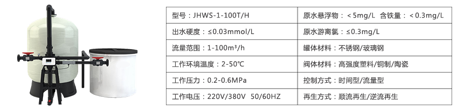 軟化水設備參數型號 軟化水設備參數型號