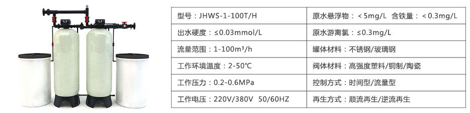 循環水軟水設備參數表 循環水軟水設備參數表